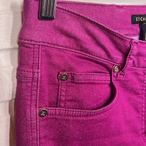 Escada Tourmaline Pink Mid Rise Skinny Jeans, Women’s Size 6 - Picture 4 of 11